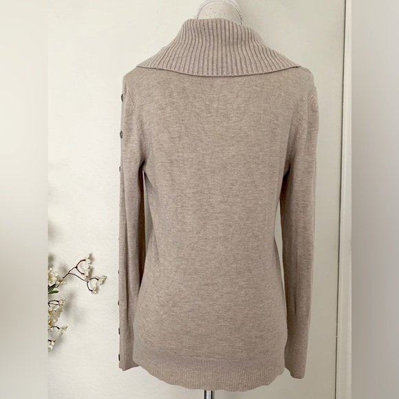 WHBM Cowl Neck Sweater w/ Buttons Up Arm - Picture 7 of 12